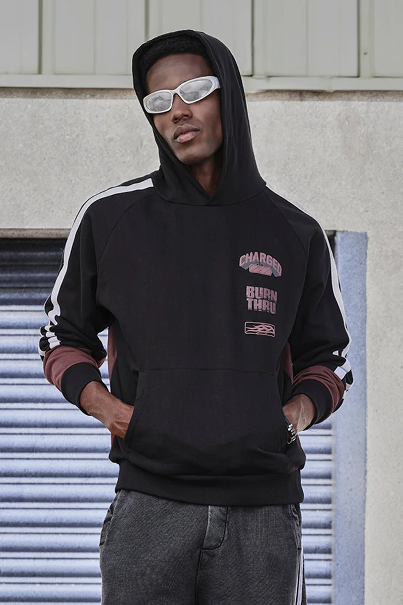 سنيتش GRIND CHARGED BURN THRU Oversized Hoodie